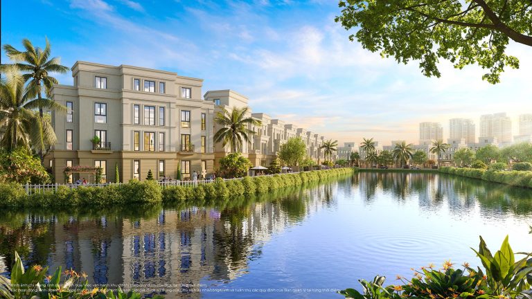 Dãy nhà phố ven kênh tại Vinhomes Green City