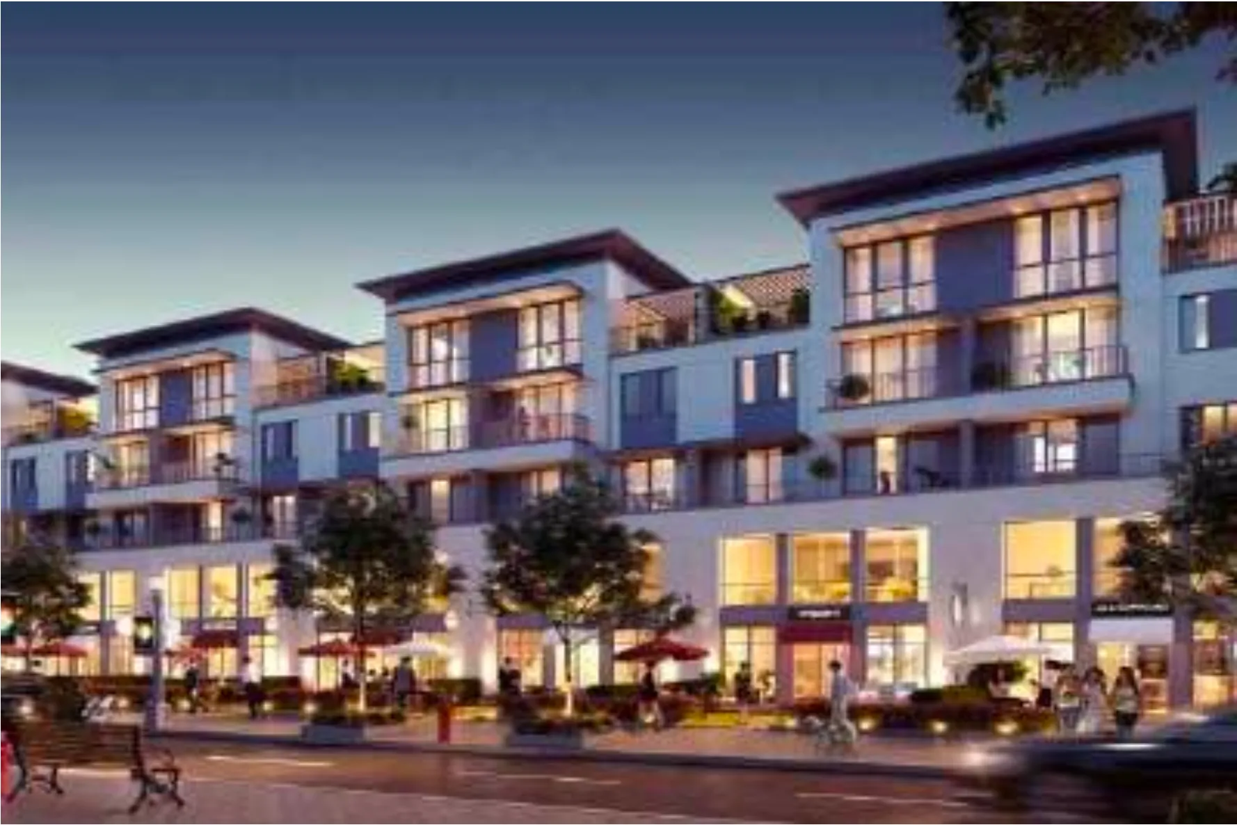 Phối cảnh dãy nhà phố thấp tầng tại Vinhomes Sai Gon Park