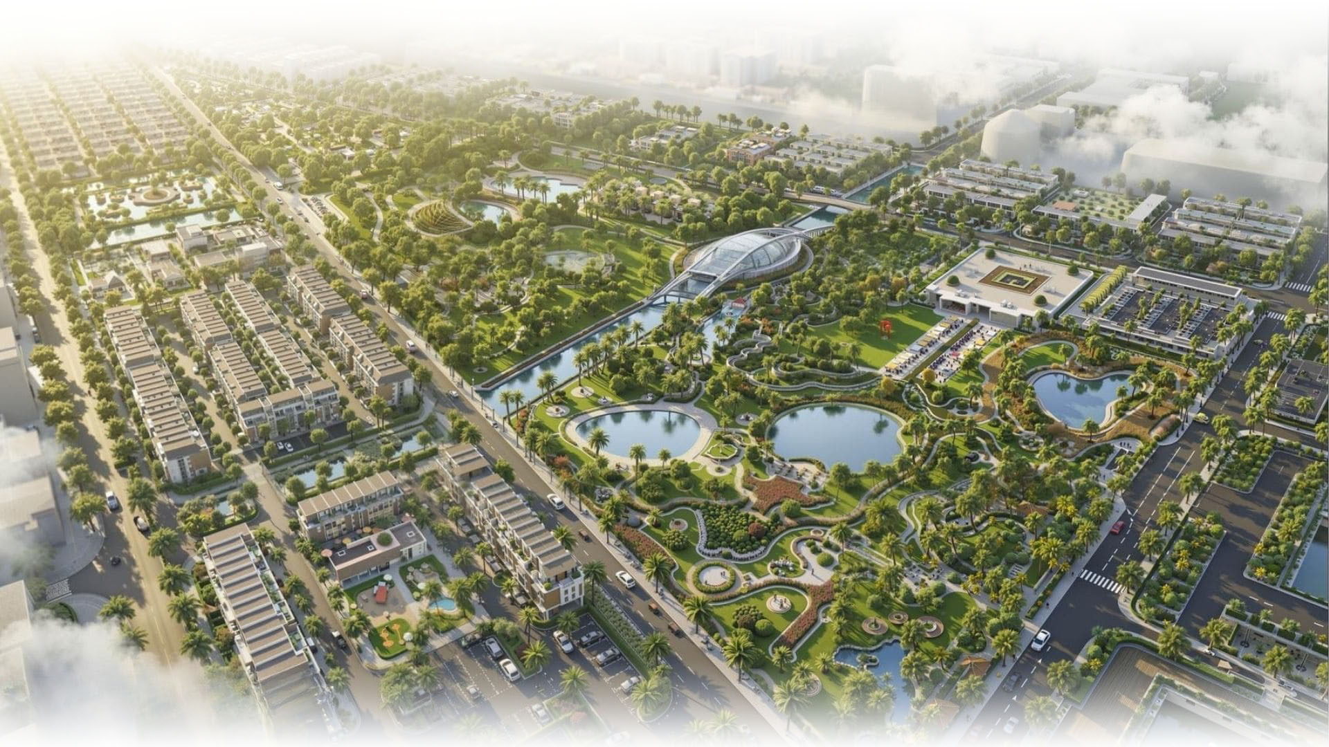 Phối cảnh tổng thể khu đô thị Vinhomes SaiGon Park Hóc Môn - Dự án đại đô thị xanh tại cửa ngõ Tây Bắc TP.HCM