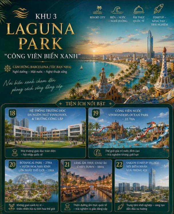 công viên nổi bật tại Vinhomes Saigon Park 3