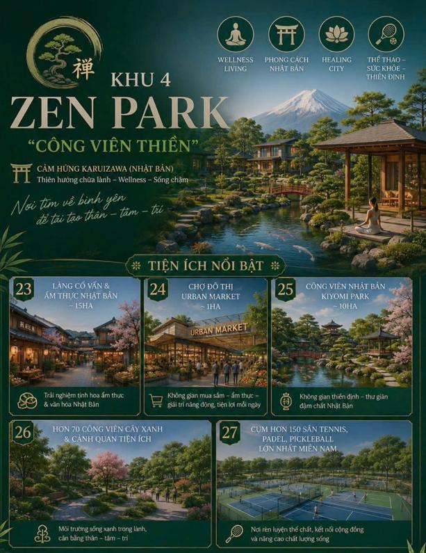 công viên nổi bật tại Vinhomes Saigon Park 4