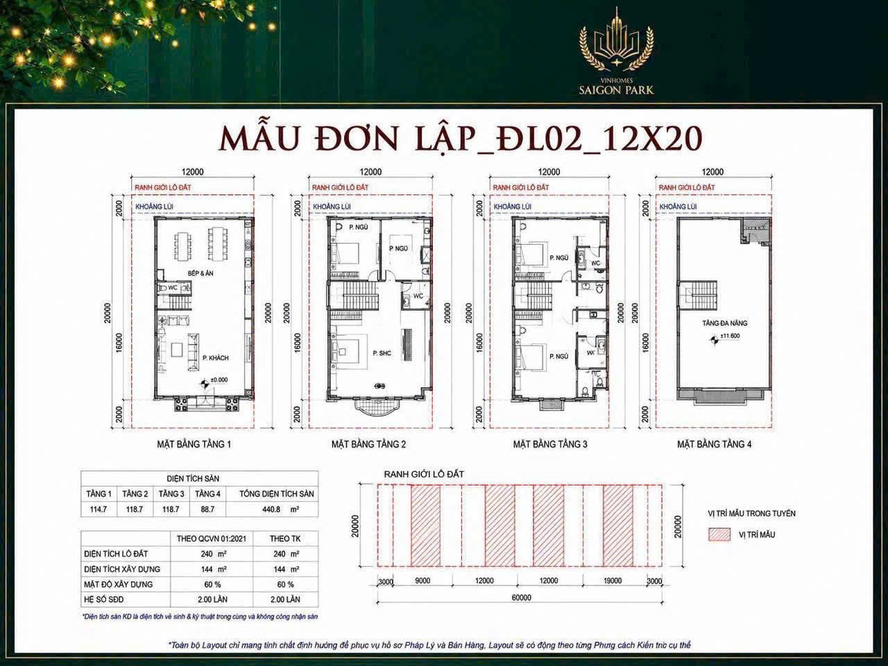 Layout Biệt thự đơn lập Vinhomes Saigon Park