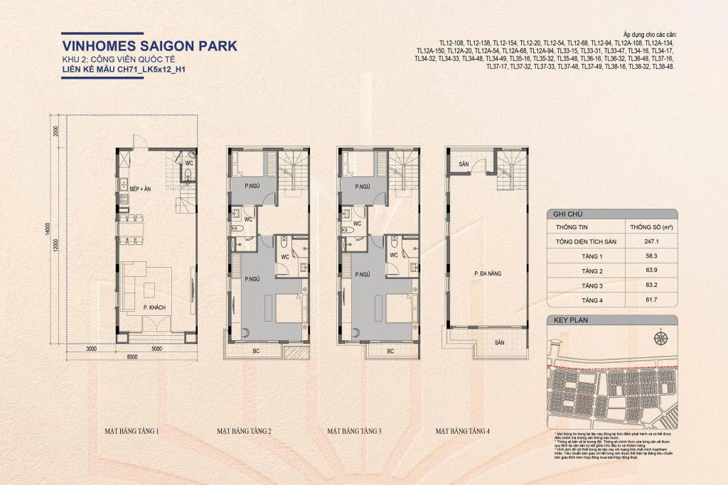 Layout nhà phố 5x12