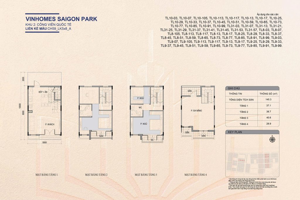 Layout nhà phố 5x8
