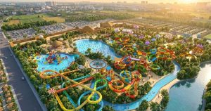 Công viên nước VinWonders Ocean Park tại Vinhomes Saigon Park nhìn từ trên cao